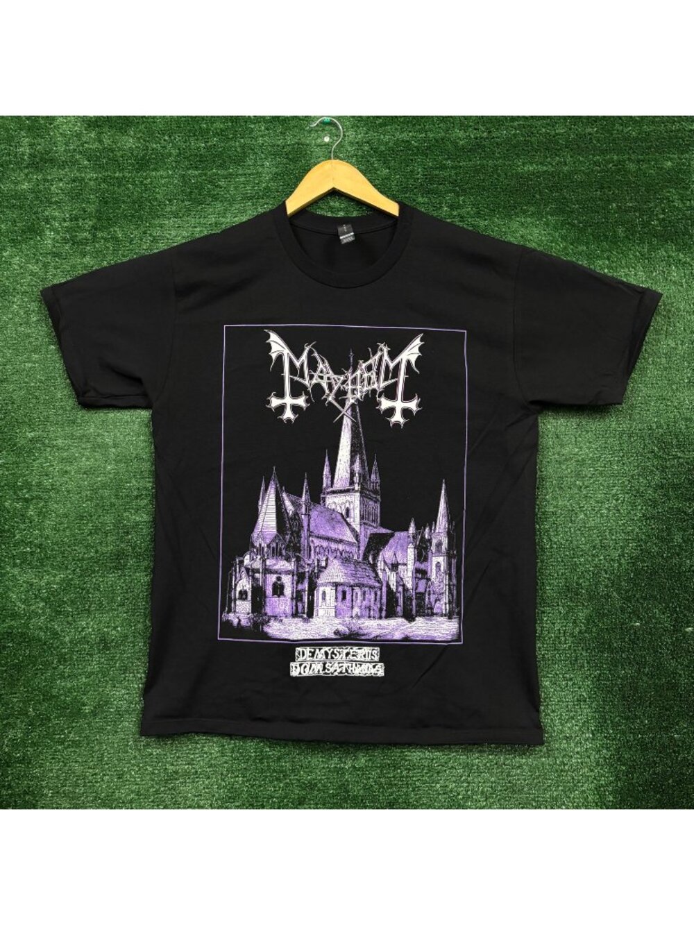 Mayhem De Mysteriis Dom Sathanas Black Metal Band T-Shirt Size Large